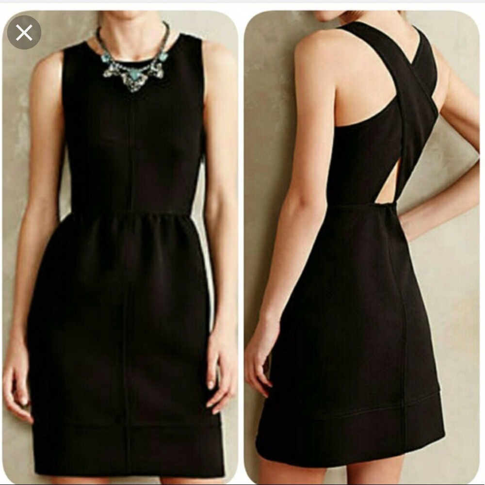 Anthropologie Maeve black dress size 2.